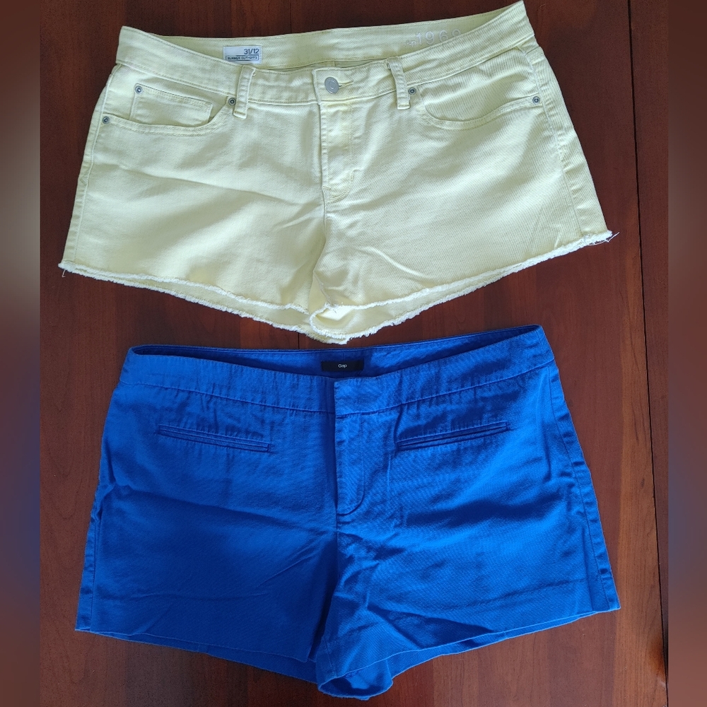 GAP / GAP 1969 Stylish Yellow and Blue Women's Shorts US 12